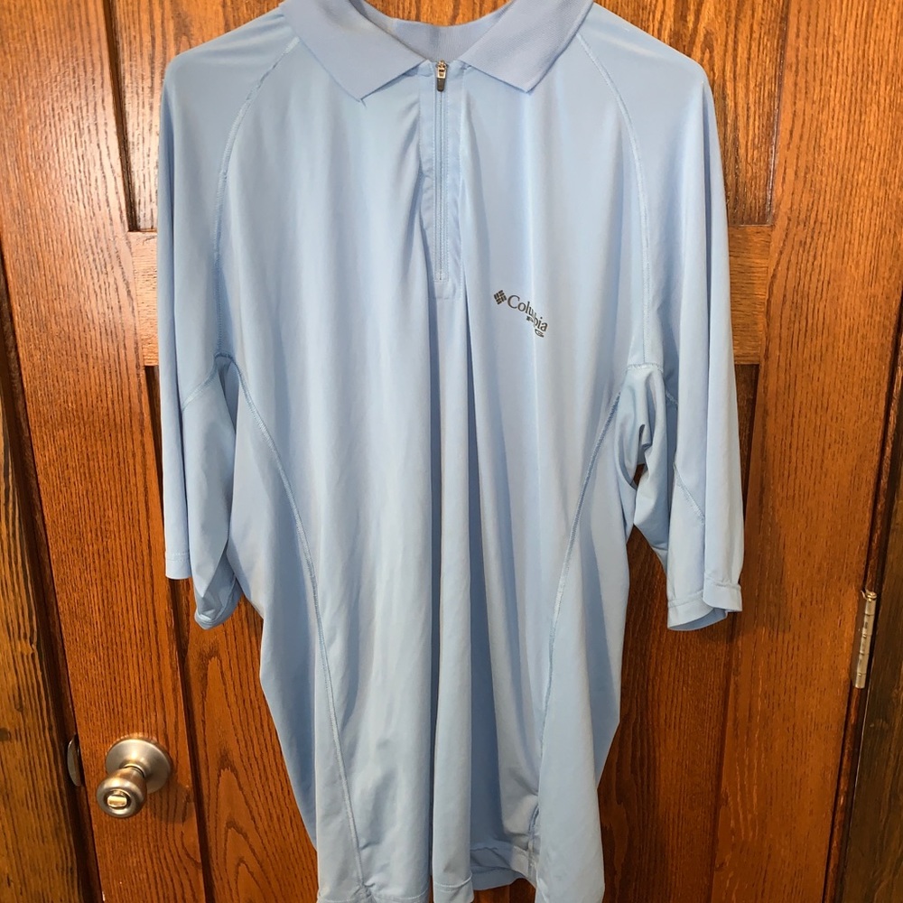 Columbia PFG short sleeve light blue XL